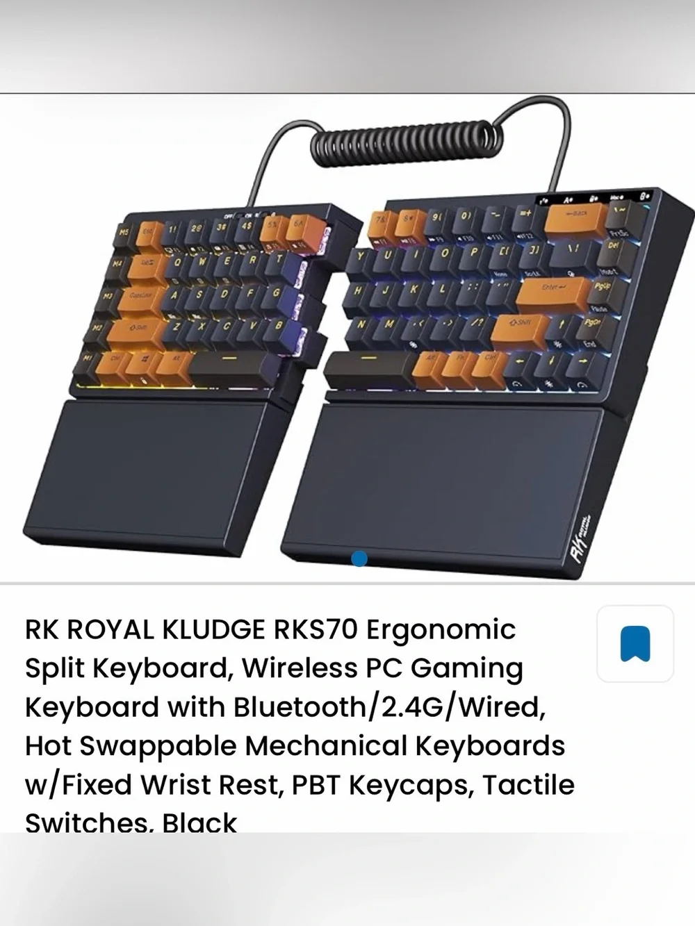 Split Ergonomic Gaming Keyboard